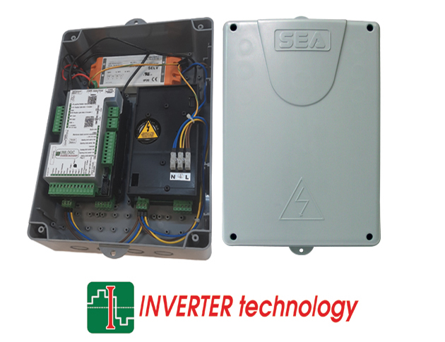UNIGATE - 2I voor 2 motoren met Inverter 230V, universele sturing met ingebouwde timer en box 