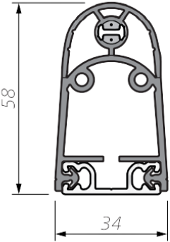 SP 57-2 TPE | Veiligheidsschakellijst, rubberprofiel TPE