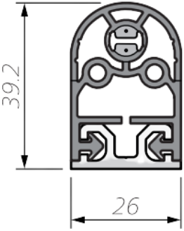 Mayser SP 37-2 TPE | Veiligheidsschakellijst, rubberprofiel TPE