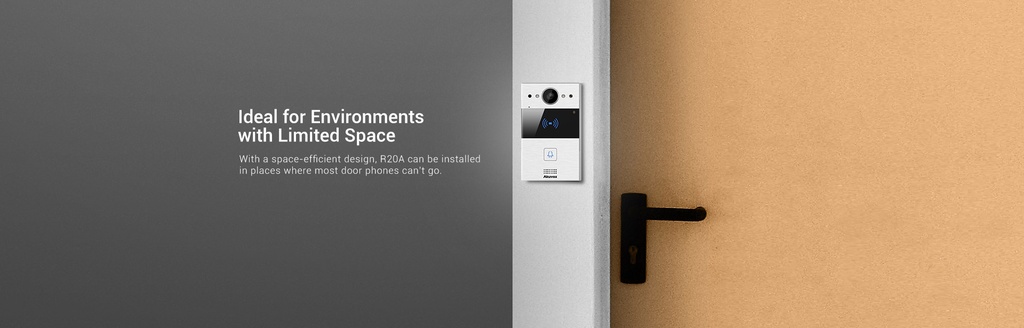 Akuvox R20A Intercom, incl. opbouw set I zilver I SIP