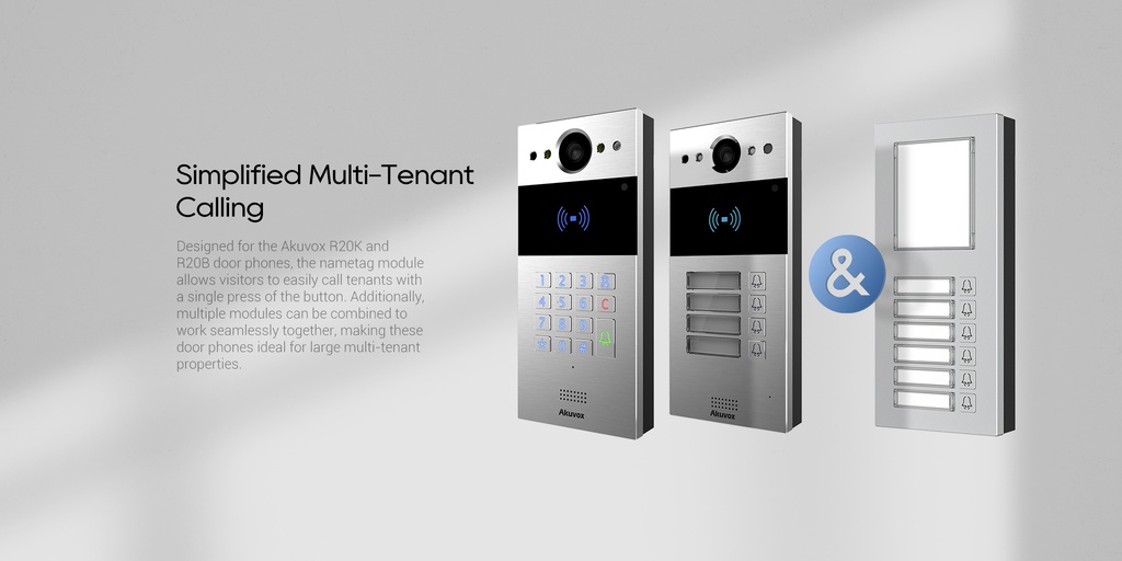 Akuvox R20A Intercom, incl. opbouw set I Zwart (kopie)