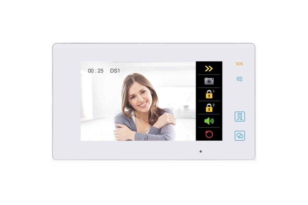 MONITOR-WIT-HANDENVRIJ-KLEUR-3 KN-TOUCH-SEE EASY-2 DRAADS I Farfisa