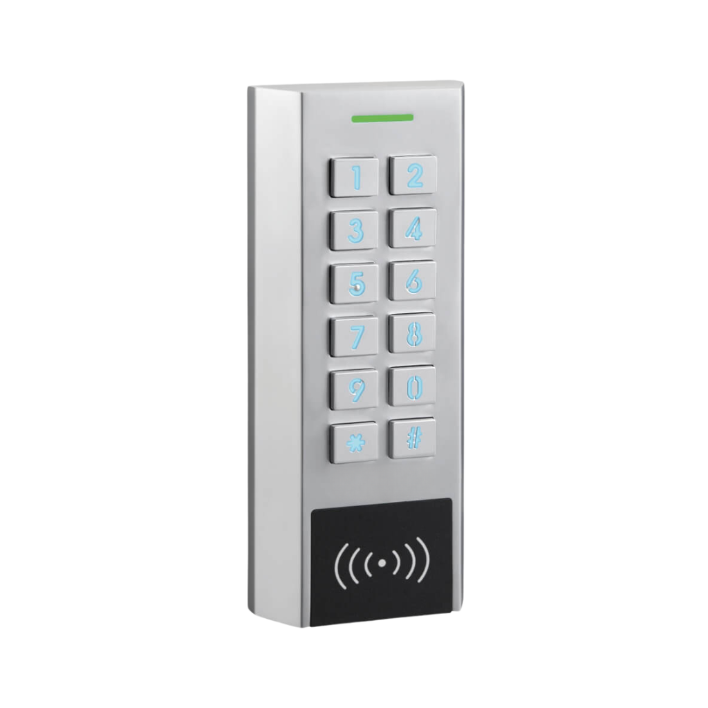 Codeklavier met kaartlezer I 2 RELAIS I 999 Codes-12-28 VAC-DC