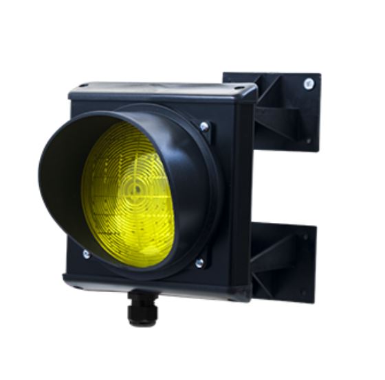 Geel Verkeerslicht met LED-Ø 125 MM - Hoek 180° Regelbaar - 24V 