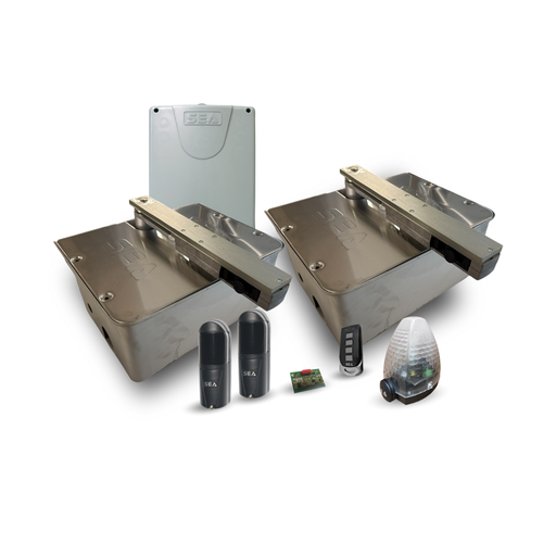 [KITCOMPACT1500] KIT Compact 1500 AC - 110° - Met inox ondergrondse kasten en Gate 2DG sturing