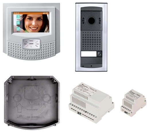 [KIT2062AGC] KIT VIDEO-WIT-HANDENVRIJ-KLEUR-TOUCH-MYLOGIC-AGORÀ-DUO I Farfisa 