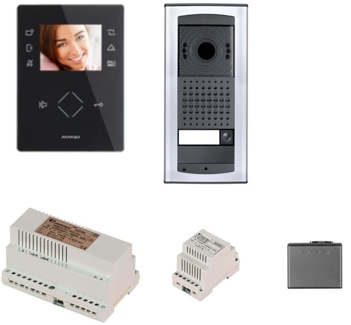 [KIT1262AGB] KIT VIDEO-ZWART-HANDENVRIJ-KLEUR-ZHERO-AGORÀ-DUO I Farfisa 