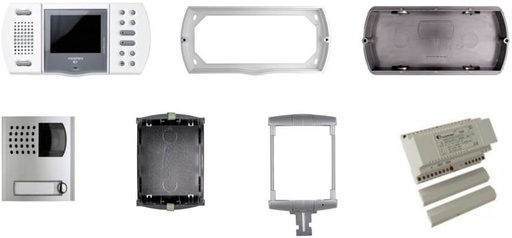 [KIT9161PLCW] KIT VIDEO-WIT-HANDENVRIJ-KLEUR-ECHOS-PROFILO-RED. ELO I Farfisa 