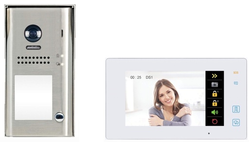 [KIT1SEK/MEW] KIT Video met geheugen en WIFI I Witte binnenpost I Handenvrij I Kleur I SEE EASY I Farfisa 