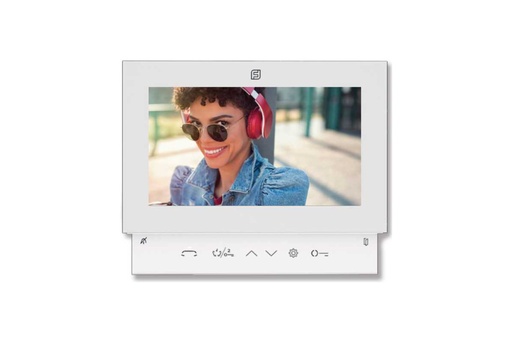 [SE7PG] MONITOR-WIT-HANDENVRIJ-KLEUR-6 KN-TOUCH-SETTE-ALBA-PLUGGY I Farfisa