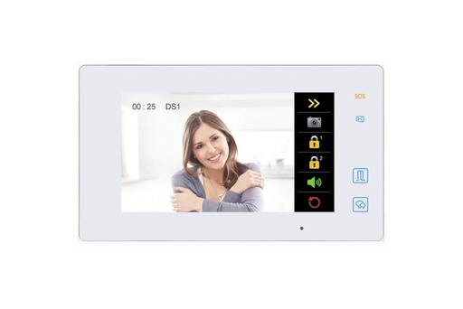 [SEM7ME] MONITOR-WIT-HANDENVRIJ-KLEUR-3 KN-TOUCH-SEE EASY-2 DRAADS I Farfisa