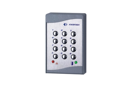 [FC42] METALEN OPBOUWBEHUIZING MET CODEKLAVIER-12 CODES-2 RELAIS I Farfisa 