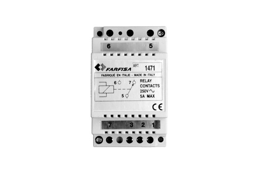 [1471] UNIVERSELE RELAIS-12 VAC-12-24 VDC I Farfisa