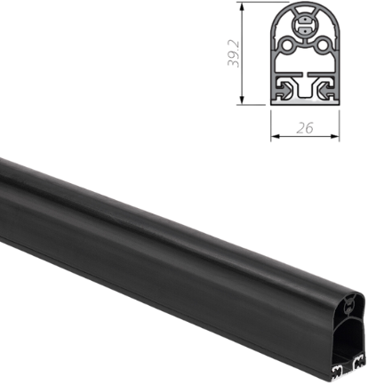 [MR000022] Mayser SP 37-2 TPE | Veiligheidsschakellijst, rubberprofiel TPE