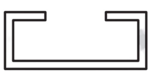 [MR000231] Mayser Aluminum profile C 35 | Aluminium profiel 2 meter
