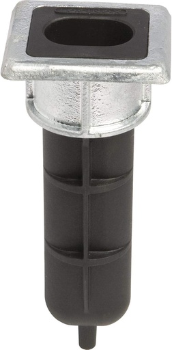 [P00006488 - EGS] Locinox Grondstopper EGS voor VSF stangen 70 x 65 x 6 mm I hoogte 166,5 mm I zwart/thermisch verzinkt I 65 x 70 x 166,5